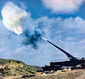 Un secondo dopo il comando di sparare, costa della Manica francese, Seconda Guerra Mondiale, 1940 da Unbekannt