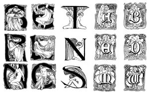 Serie di lettere decorative iniziali da Unbekannt