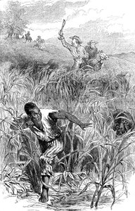 Caccia agli schiavi, USA, metà XIX secolo c1880 da Unbekannt