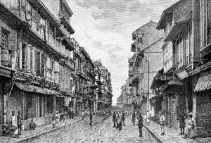 Una strada a Bombay, India, 1895 da Unbekannt
