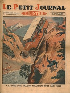 Un veicolo cade nel fiume Isere dopo un incidente, 1930