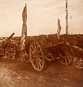 Cannoni abbandonati, c1914-c1918 da Unbekannt