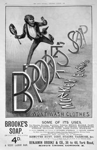 Pubblicità per il sapone Brookes Monkey Brand da Unbekannt