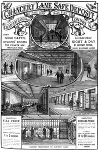 Pubblicità per Chancery Lane Safe Deposit, Londra da Unbekannt