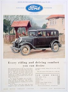 Pubblicità per automobili Ford