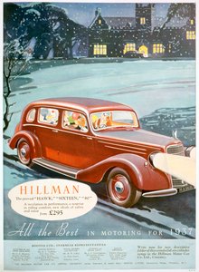 Pubblicità per le automobili Hillman da Unbekannt
