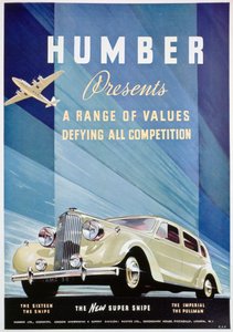 Pubblicità per auto Humber, 1938