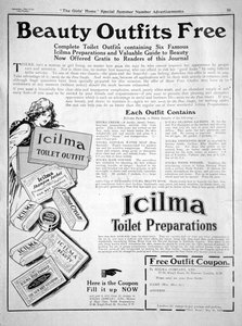 Pubblicità per preparazioni per toilette Icilma da Unbekannt