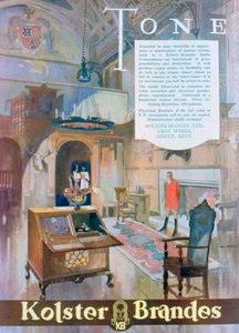 Pubblicità per radiofonografi Kolster Brandes, 1930