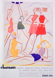 Pubblicità per costumi da bagno Krepe-Tex, 1935 da Unbekannt
