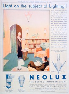 Pubblicità per lampade Neolux da Unbekannt