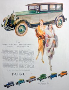 Pubblicità per auto Paige, 1927 da Unbekannt