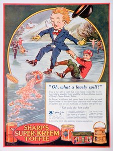 Pubblicità per Sharps Super-Kreem Toffee, 1923 da Unbekannt