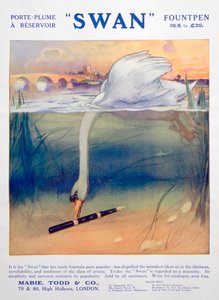 Pubblicità per penne stilografiche Swan, c1906 da Unbekannt