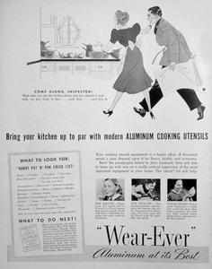 Pubblicità per utensili da cucina in alluminio Wear-Ever, 1939 da Unbekannt