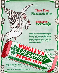Pubblicità per Wrigleys Spearmint Pepsin Gum, 1913 da Unbekannt