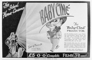 Pubblicità per il proiettore cinematografico Pathe Babycine, 1926 da Unbekannt