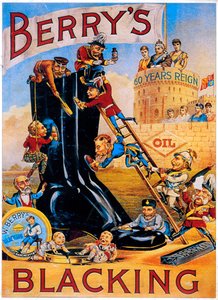 Pubblicità per il lucido da scarpe Berry, 1887