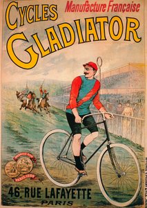 Pubblicità per biciclette Cycles Gladiator, c1900 da Unbekannt