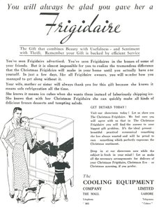 Pubblicità per frigoriferi Frigidaire, 1936 da Unbekannt