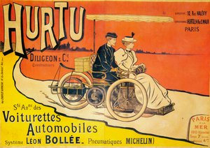 Pubblicità per auto Hurtu, c1896