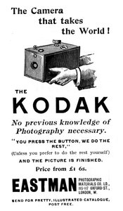 Pubblicità per fotocamere Kodak, 1893