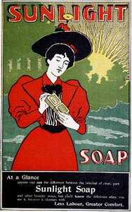 Pubblicità per il sapone domestico Sunlight, c1890 da Unbekannt