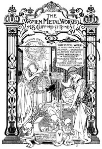 Pubblicità per la compagnia Women Metal Workers a Londra, 1901 da Unbekannt