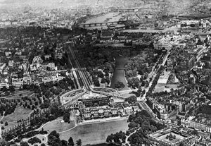 Veduta aerea di Buckingham Palace, Londra, 1926-1927