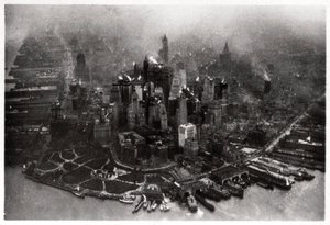 Veduta aerea di Manhattan, New York City, USA, da un dirigibile, 1928-1933 da Unbekannt