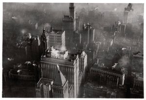 Veduta aerea di Manhattan, New York City, USA, da un dirigibile, 1928 1933 da Unbekannt