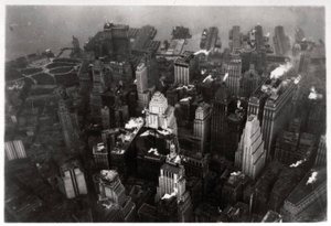 Veduta aerea di Manhattan, New York City, USA, da un dirigibile, 1928-1933 da Unbekannt