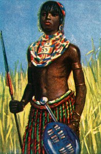 Guerriero africano, c. 1928 da Unbekannt