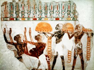 Africani che portano oro, c1400 a.C. da Unbekannt