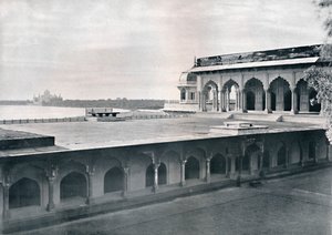 Agra. Il Dewan-i-Khas che mostra il Taj, c1910 da Unbekannt