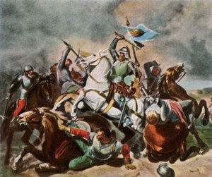 Albrecht Achilles in battaglia contro i Norimberghesi, 1450 da Unbekannt