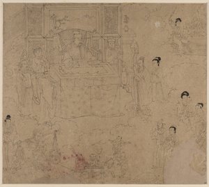 Album di temi taoisti e buddisti: Re degli Inferi: Foglia 28, 1200s da Unbekannt