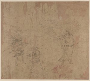 Album di temi taoisti e buddisti: Processione di divinità taoiste: Foglia 18, 1200s da Unbekannt