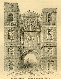 Aldersgate, 1670, c1872 da Unbekannt