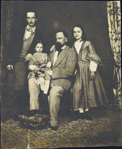 Alexander Herzen con i suoi figli dopo la morte della moglie Natalie