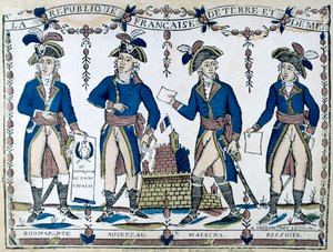 Allegorie di Bonaparte, Augereau, Massina, Berphier, Francia, 1789