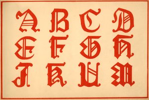 Alfabeto, lettere A-M, maiuscole da Unbekannt