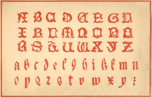 Alfabeto, lettere A-Z, maiuscole e minuscole da Unbekannt