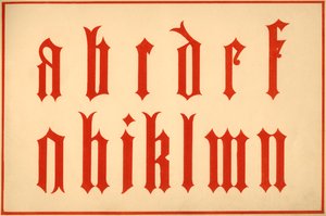 Alfabeto, lettere a-n, minuscole da Unbekannt