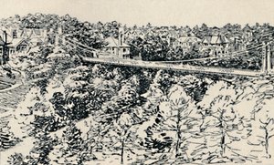 Ponte sospeso di Alum Chine, 1929 da Unbekannt