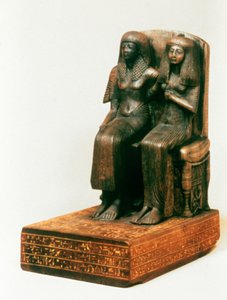 Amenemope e donna, egiziana, XIX dinastia