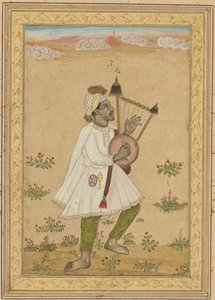 Un suonatore di lira africano recto, Calligrafia verso, c. 1640-1660 da Unbekannt