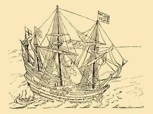 Una nave inglese nella battaglia dell