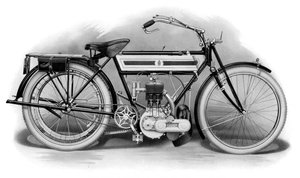 Una delle prime motociclette Triumph, 1911-1912 da Unbekannt