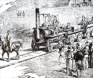 Una locomotiva costruita da George Stephenson da Unbekannt